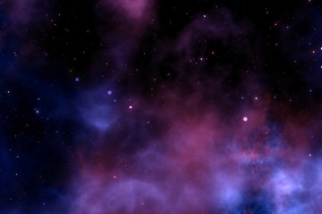 Canvas Print - Background with multiple colored space nebula design