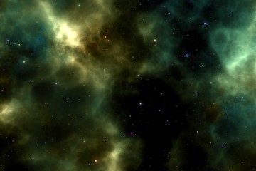 Wall Mural - Background with multiple colored space nebula design