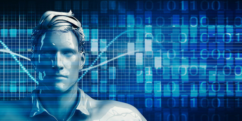 Business Man Using Data Analytics Technology