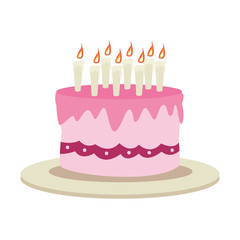 Poster - birthday cake with candles icon