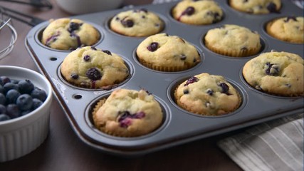 Canvas Print - home made blueberry muffin image