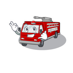 Poster - Call me funny fire truck mascot picture style