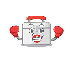 Poster - Sporty Boxing first aid kit mascot character style