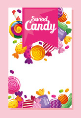 Poster - poster of sweet candy with caramels