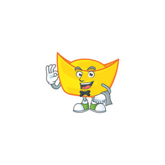 Sticker - Friendly chinese gold ingot Character stand as a Waiter character