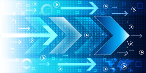 Poster - Arrow background. Business concept. Digital illustration.