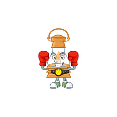 Poster - Happy Face Boxing oil lamp cartoon character design