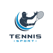 men's tennis sports logo