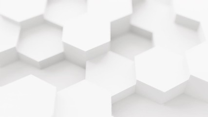 Leinwandbilder - Footage of white hexagon with space