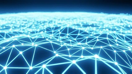 Fototapete - Data move along tube edge of internet connection