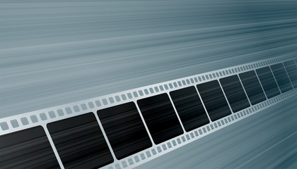 Wall Mural - moview film strip reel in perspective background