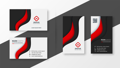 elegant red corporate business card template design
