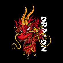 Dragon Head Vector Illustration