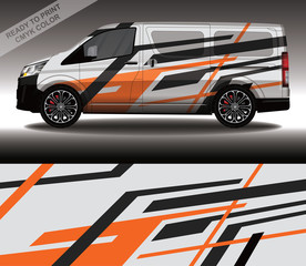 Car wrap decal design vector, custom livery race rally car vehicle sticker and tinting.