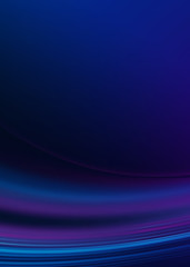 Leinwandbilder - Dark blue abstract background with ultraviolet neon glow, blurry light lines, waves