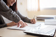 © C_Production - Close up of students is studying and brainstorming.