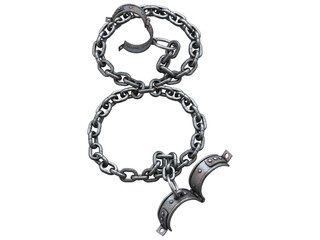 Sticker - Iron arm shackles on a chain font