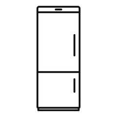 Poster - Fridge icon. Outline fridge vector icon for web design isolated on white background