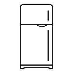 Poster - Retro fridge icon. Outline retro fridge vector icon for web design isolated on white background