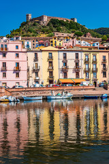 Wall Mural - Village of Bosa in Sardinia