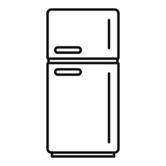 Poster - Food fridge icon. Outline food fridge vector icon for web design isolated on white background