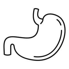 Poster - Body stomach icon. Outline body stomach vector icon for web design isolated on white background