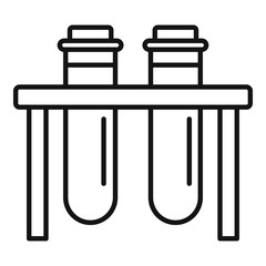 Poster - Test tube stand icon. Outline test tube stand vector icon for web design isolated on white background