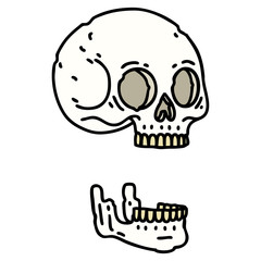 Wall Mural - traditional tattoo of a skull
