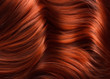 wavy bright red hair texture