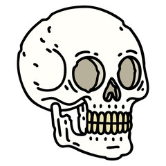 Wall Mural - traditional tattoo of a skull