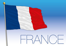 France Official National Flag, European Union, Vector Illustration