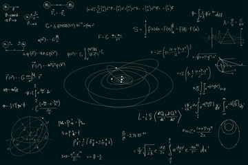 Wall Mural - physical formulas. mathematics and physics, scientific concepts