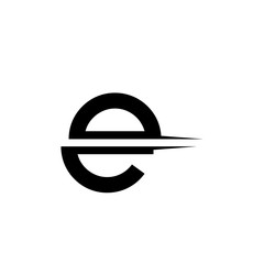 Wall Mural - Initial letter e logo cut into two parts