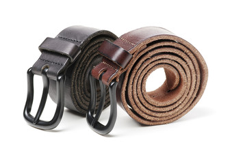 belts on a  white background