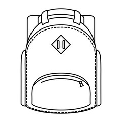 Sticker - school bag equipment isolated icon