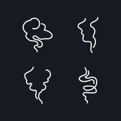 Aufkleber - Hot steam icon template color editable. Set of smoke vector icon. Aroma smell set symbol vector sign isolated on white background illustration for graphic and web design.
