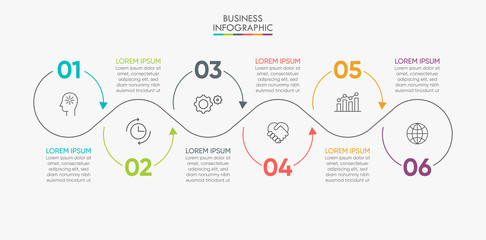 Wall Mural - business data visualization. timeline infographic icons designed for abstract background template mi