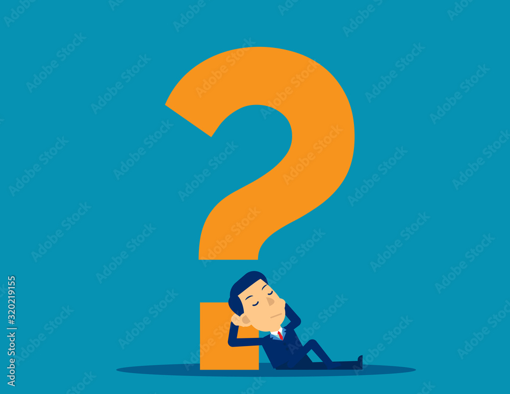 Man Is Thinking Question Mark Cute Flat Cartoon Vector Illustration man-is-thinking-question-mark-cute-flat-cartoon-vector-illustration