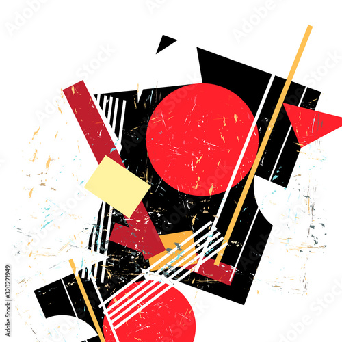 Fotomural Abstract vector avant-garde pattern with geometry