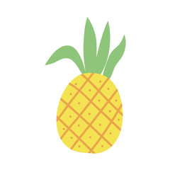 Sticker - sweet pineapple fruit isolated icon