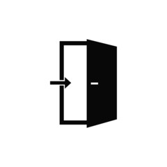 Poster - open door vector isolated icon. entrance flat symbol