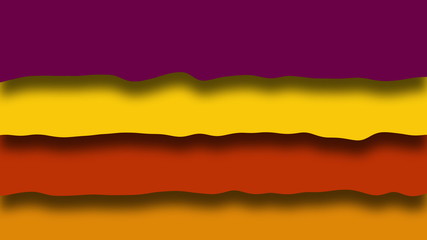 Poster - Digital wavy background from color layers. 3D rendering of modern art, computer created