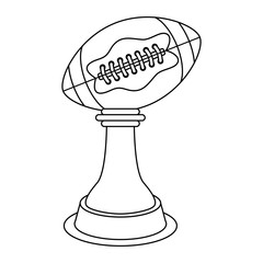 Wall Mural - american football sport balloon trophy