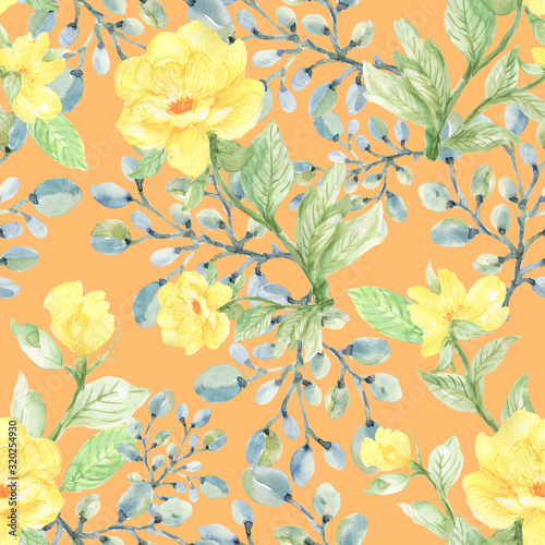 Seamless sweet pastel Floral Background for design, scrapbook stock illustration