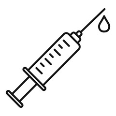 Wall Mural - Blood syringe icon. Outline blood syringe vector icon for web design isolated on white background