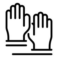 Poster - Hands icon. Outline hands vector icon for web design isolated on white background