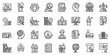 © ylivdesign - Internship icons set. Outline set of internship vector icons for web design isolated on white background