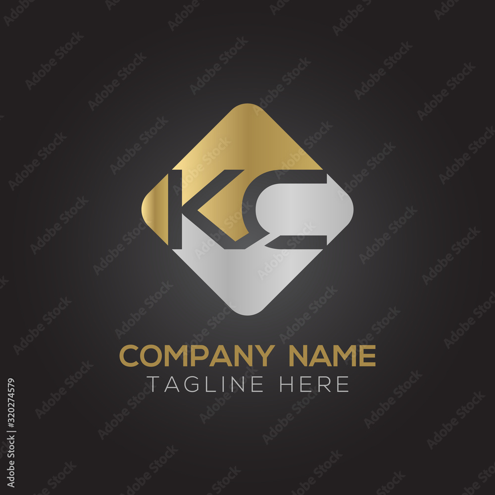 Initial Alphabet KC Logo Design vector Template. Linked Letter KC Logo ...