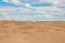 Looking Out Over The Algodones Sand Dunes In California