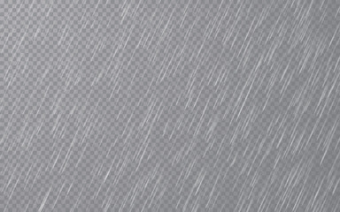 rain drops on transparent background. falling water drops. nature rainfall. vector illustration